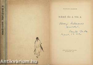 Néró és a VII. A (Oltványi Ambrus irodalomtörténésznek dedikált példány)