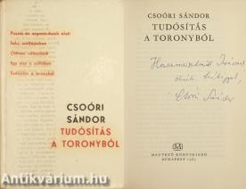 Tudósítás a toronyból (dedikált példány)