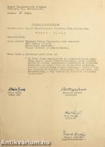 Jegyzőkönyv Hincz Gyula a Magyar Képzőművészeti Főiskolán tett hivatali esküjéről. Hincz Gyula és Bortnyik Sándor által is aláírt okirat!