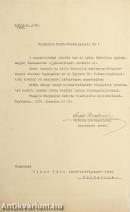 Serédi Jusztián biboros, hercegprimás, esztergomi érsek levele Etter Ödön elnök-vezérigazgató részére (aláírt páldány)