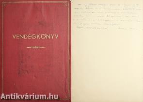 Az Újszegedi Kender-Lenszövő Vállalat vendégkönyve (1958-1960) (Kádár János autográf bejegyzésével és aláírásával.)(A kötetről írt irodalomtörténeti tanulmány a leírásban olvasható.)