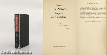 Szigetek az Áramlatban (Göncz Árpád fordító által dedikált, számozott, nyl-kötésű, bibliofil példány)
