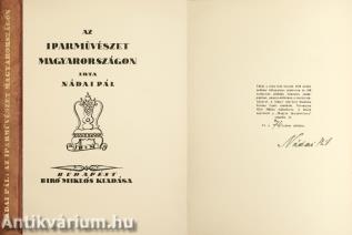 Az iparmüvészet Magyarországon (számozott, aláírt példány)