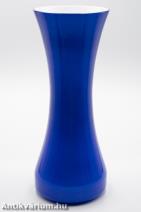 Kék - fehér Murano üveg váza 20. század második fele 32 cm