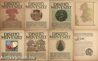 Diszitő művészet 1914/1-10. (teljes évfolyam) (A Rippl- Rónai József (1861-1927): Virágtanulmány litográfia szerepel a tételben!)