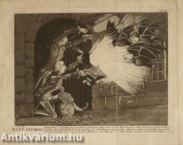 Bat catching (fekete-fehér karikatúra) 21 cm x 26 cm