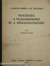 Felelősség a világháborúért és a békeszerződésért