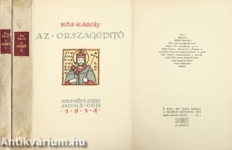 Az országépitő I-II. (számozott példány) (EZ AZ 1. SZ. PÉLDÁNY!)