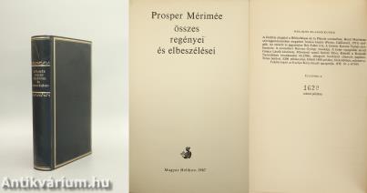 Prosper Mérimée összes regényei és elbeszélései (számozott, bőrkötéses, bibliofil példány)
