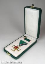 Magyar Érdemrend lovagkeresztje kitüntetés Kis díszítménye, szalagsávja és rozettája (polgári tagozat)