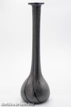 Murano stílusú kobaltkék Scavo studio üveg váza 20. század második fele 37 cm