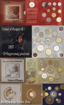 Magyarország pénzérméi 1994, 1997, 1998 és 2000 (40 db érme)