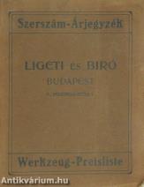 Ligeti és Biró műszaki üzlet – Szerszám-Árjegyzék