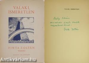 Valaki, ismeretlen (Sághy István színművésznek dedikált példány)