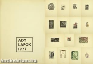 Ady lapok (Ágotha Margit, Banga Ferenc, Csohány Kálmán, König Róbert, Stettner Béla és további 10 művész által aláírt, számozott példány)
