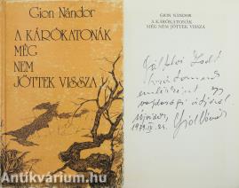 A kárókatonák még nem jöttek vissza (dedikált példány)