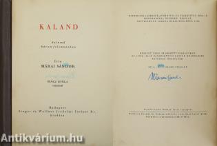 Kaland (aláírt, számozott példány) (Hincz Gyula rajzaival.)