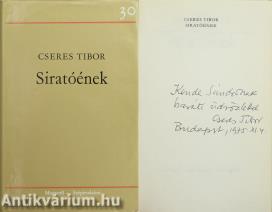 Siratóének (Kende Sándor írónak dedikált példány)