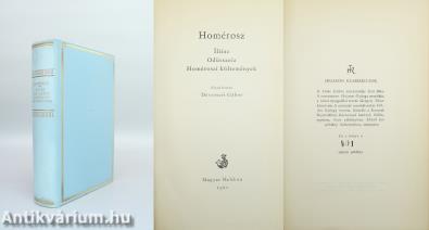Íliász/Odüsszeia/Homéroszi költemények (számozott, bőrkötéses, bibliofil példány)