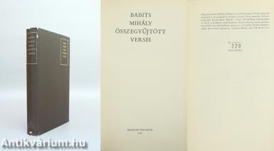 Babits Mihály összegyűjtött versei (számozott, nyl-kötéses, bibliofil példány)