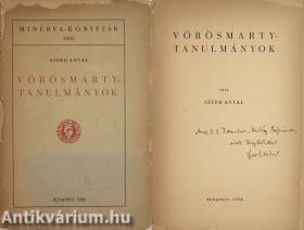 Vörösmarty-tanulmányok (dedikált példány)