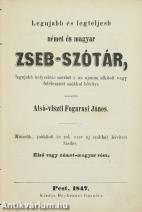 Legujabb és legteljesb német és magyar zseb-szótár I. (két részben teljes)