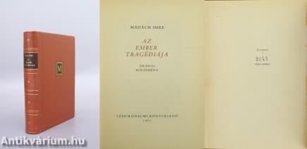 Az ember tragédiája (számozott, bőrkötéses, bibliofil példány)(illusztráció: Nagyajtay Teréz)