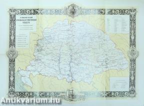 A magyar állam nyomdászat-történelmi térképe (60x80 cm, reprint)