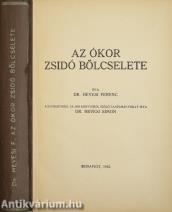 Az ókor zsidó bölcselete. A Koheletről és Jób könyvéről szóló tanulmányokat írta Hevesi Simon.