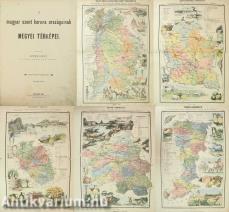 A magyar szent korona országainak megyei térképei (76 színezett, illusztrált térképpel. - 5 térképhiány)