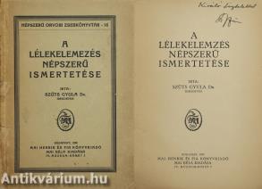 A lélekelemzés népszerű ismertetése (dedikált példány)