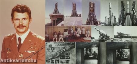 Az 1980-as szovjet-magyar közös űrrepülésről készített képek egyedi gyűjteménye (Farkas Bertalan által aláírt példány) (6 db színes és 7 db fekete-fehér fotó)