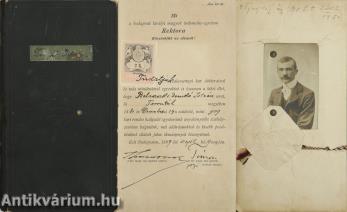 Demkó István leckekönyve (Lóczy Lajos, Ballagi Aladár, Pikler Gyula, Thewrewk Emil, Vécsey Tamás és további 23 tanár és vezető tisztségviselő által aláírt példány)