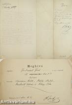 Az 1880-as évek elejéről származó 2 db hivatalos dokumentum a Budapesti Kir. Magy. Tudományegyetem Orvostudományi Karáról (Balogh Kálmán orvosikari dékán által aláírt példányok)