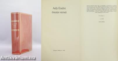 Ady Endre összes versei (számozott, bőrkötéses, bibliofil példány)