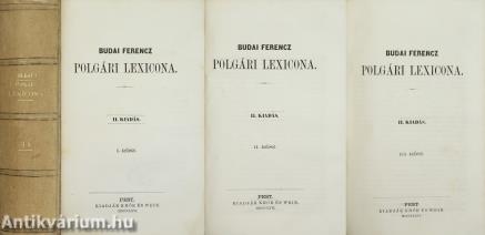 Budai Ferencz polgári lexicona I-III.