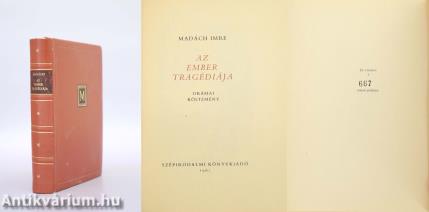 Az ember tragédiája (számozott, bőrkötéses, bibliofil példány)