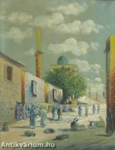 Kairói piac - olaj, vászon 50 cm x 40 cm