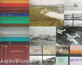 Szolgálati és polgári légi járművekről készült fotók egyedi gyűjteménye (14 db albumban, 551 db fotó)