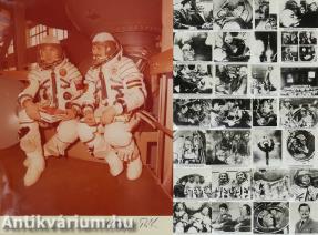 Képek a szovjet űrrepülés történetéből - Magyari Béla által aláírt korabeli fotógyűjtemény (1 db színes és 29 db fekete-fehér fotó)