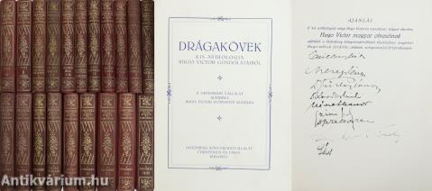 Hugo Victor összes regényei és elbeszélései 1-20./Drágakövek (aláírt, számozott példány) (A fordítók: Csillay Kálmán, Mezey Dénes, Sziklay János, Kardos László, Németh Andor, Színi Gyula, Fekete Oszkár, Éber László és László Tivadar aláírásával.