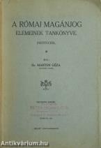 A római magánjog elemeinek tankönyve
