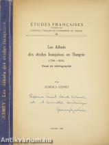 Franciaország a magyar irodalom tükrében (1789-1830) (dedikált példány)