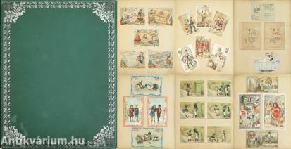 Reklámkártyák egyedi gyűjteménye a 19. század végéről (443 db)
