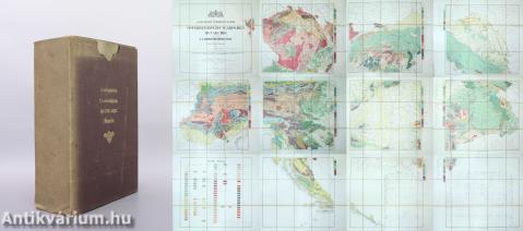 Geologische Übersichts-Karte der Österreichisch-Ungarischen Monarchie (Teljes! 12 térképszelvénnyel.)