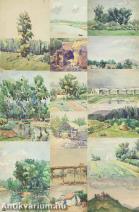 Ritter jelzéssel ellátott akvarellek egyedi gyűjteménye (15 db)