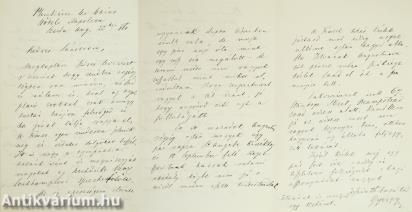 Kmety György autográf levele Mednyánszky Sándornak (A kéziratról írt irodalomtörténeti tanulmány a leírásban olvasható)