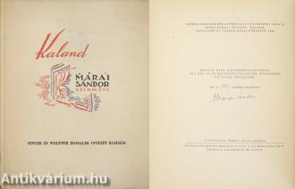 Kaland (aláírt, számozott példány)