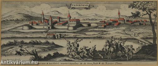 Magyar városképsorozat Temeswar - rézmetszet, papír 11 cm x 24,5 cm