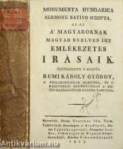 Monumenta Hungarica sermone nativo scripta